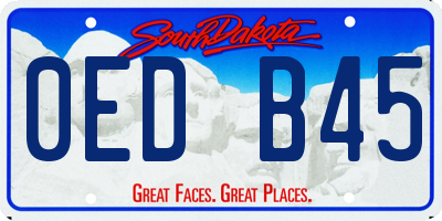 SD license plate 0EDB45