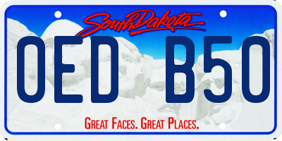 SD license plate 0EDB50
