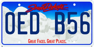 SD license plate 0EDB56