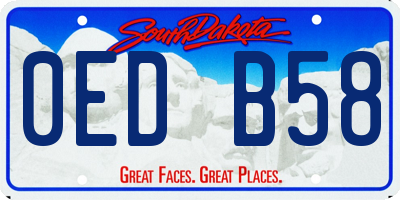 SD license plate 0EDB58