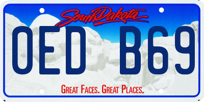 SD license plate 0EDB69