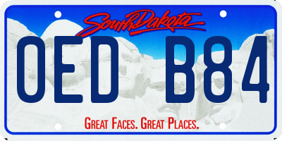 SD license plate 0EDB84