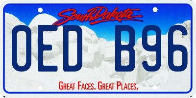 SD license plate 0EDB96