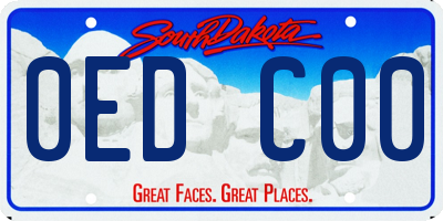 SD license plate 0EDC00