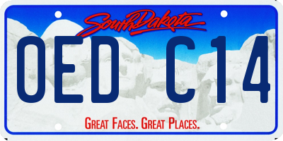 SD license plate 0EDC14