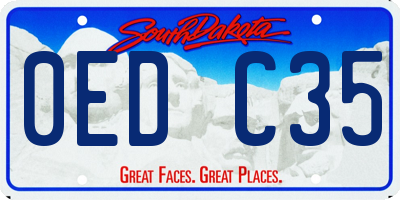 SD license plate 0EDC35