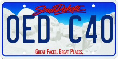 SD license plate 0EDC40