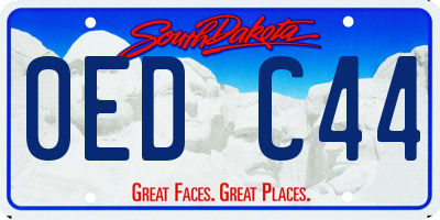 SD license plate 0EDC44