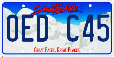 SD license plate 0EDC45