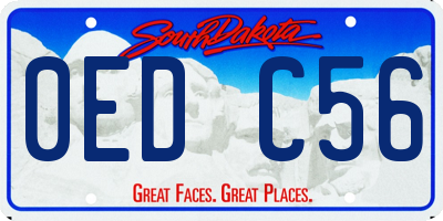 SD license plate 0EDC56