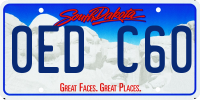 SD license plate 0EDC60