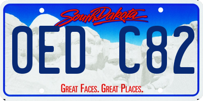 SD license plate 0EDC82