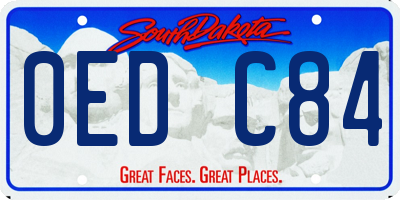 SD license plate 0EDC84