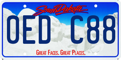 SD license plate 0EDC88