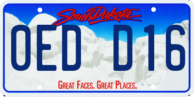 SD license plate 0EDD16