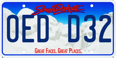 SD license plate 0EDD32