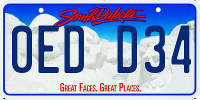 SD license plate 0EDD34