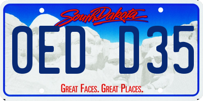 SD license plate 0EDD35