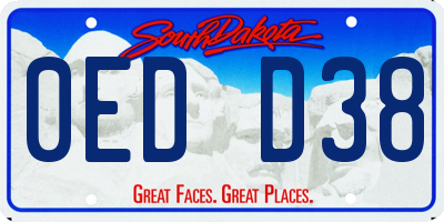 SD license plate 0EDD38