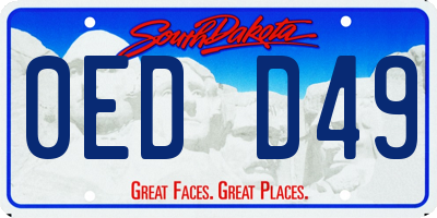 SD license plate 0EDD49