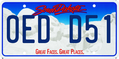 SD license plate 0EDD51