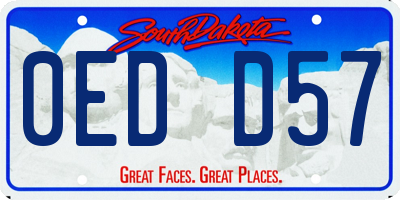 SD license plate 0EDD57