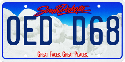 SD license plate 0EDD68