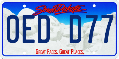 SD license plate 0EDD77