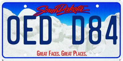 SD license plate 0EDD84