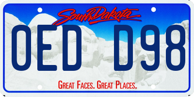 SD license plate 0EDD98