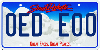 SD license plate 0EDE00