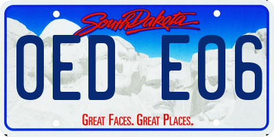 SD license plate 0EDE06