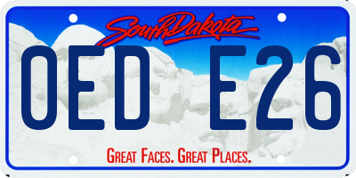 SD license plate 0EDE26