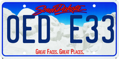 SD license plate 0EDE33