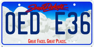 SD license plate 0EDE36