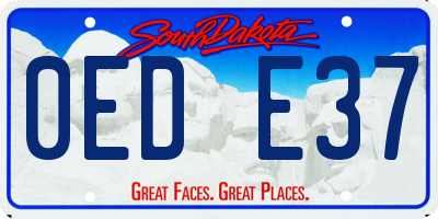 SD license plate 0EDE37
