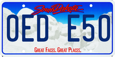 SD license plate 0EDE50