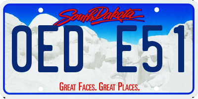 SD license plate 0EDE51