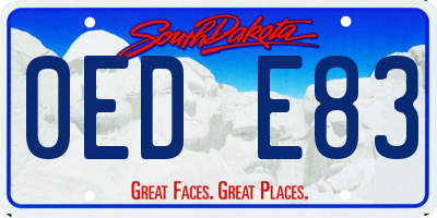 SD license plate 0EDE83