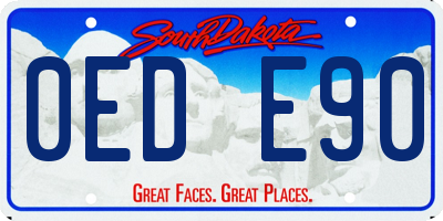 SD license plate 0EDE90