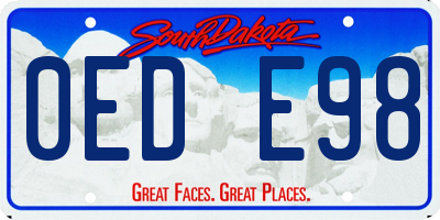 SD license plate 0EDE98