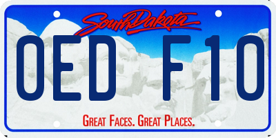 SD license plate 0EDF10