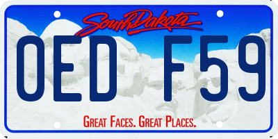SD license plate 0EDF59
