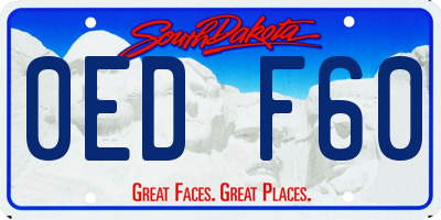 SD license plate 0EDF60