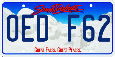 SD license plate 0EDF62