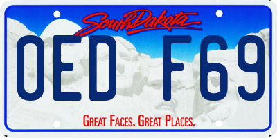 SD license plate 0EDF69