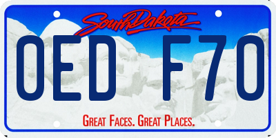 SD license plate 0EDF70