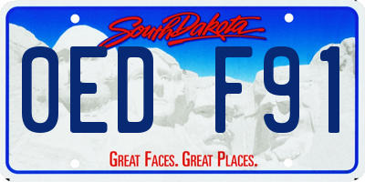 SD license plate 0EDF91