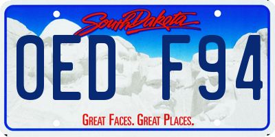 SD license plate 0EDF94
