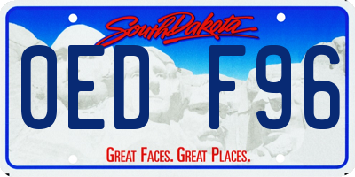 SD license plate 0EDF96